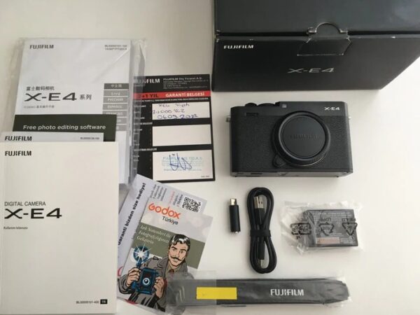 Fujifilm X-E4 Digital Camera Body in Box with all Accessories
